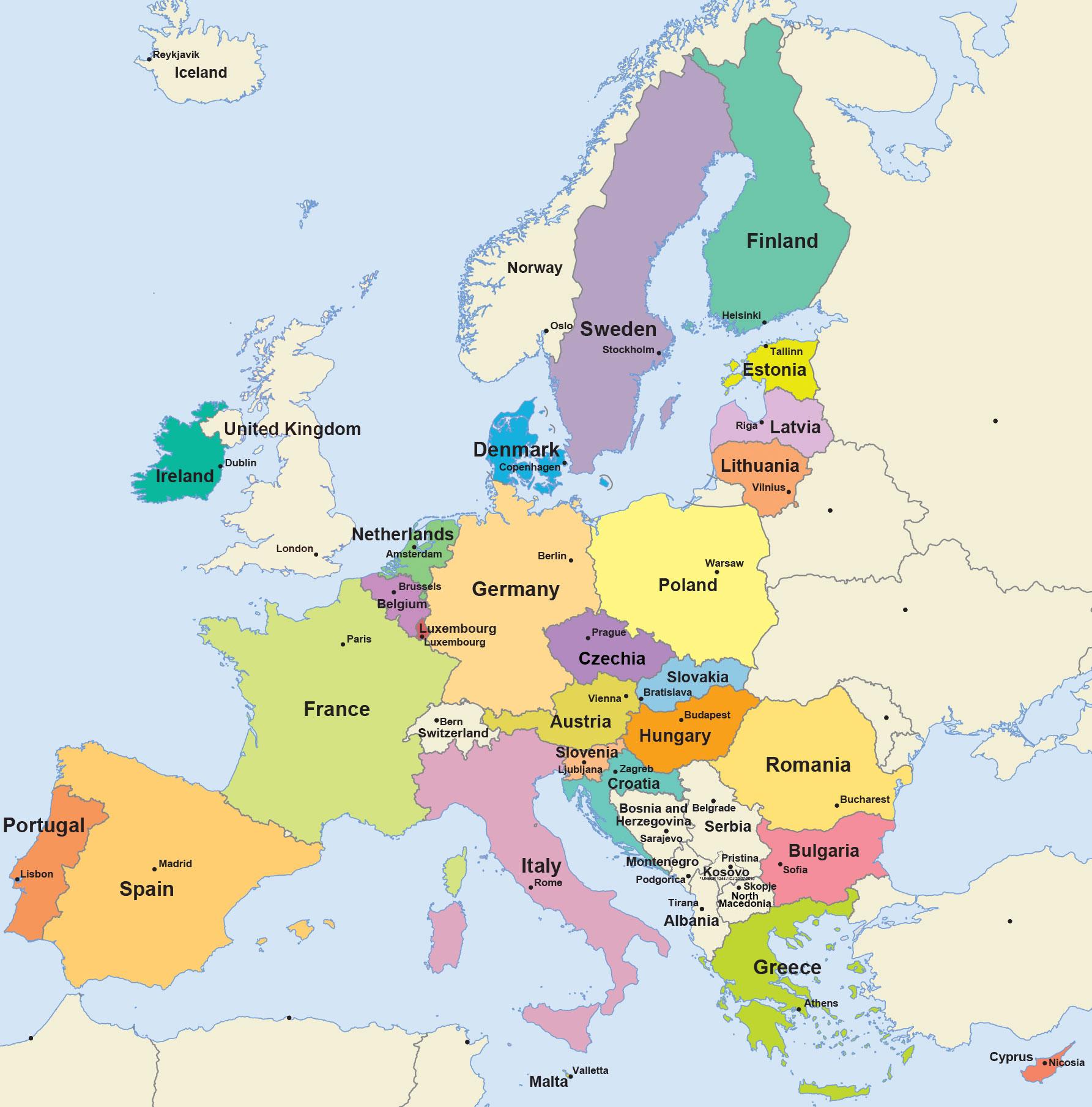 Map Netherlands Surrounding Countries 