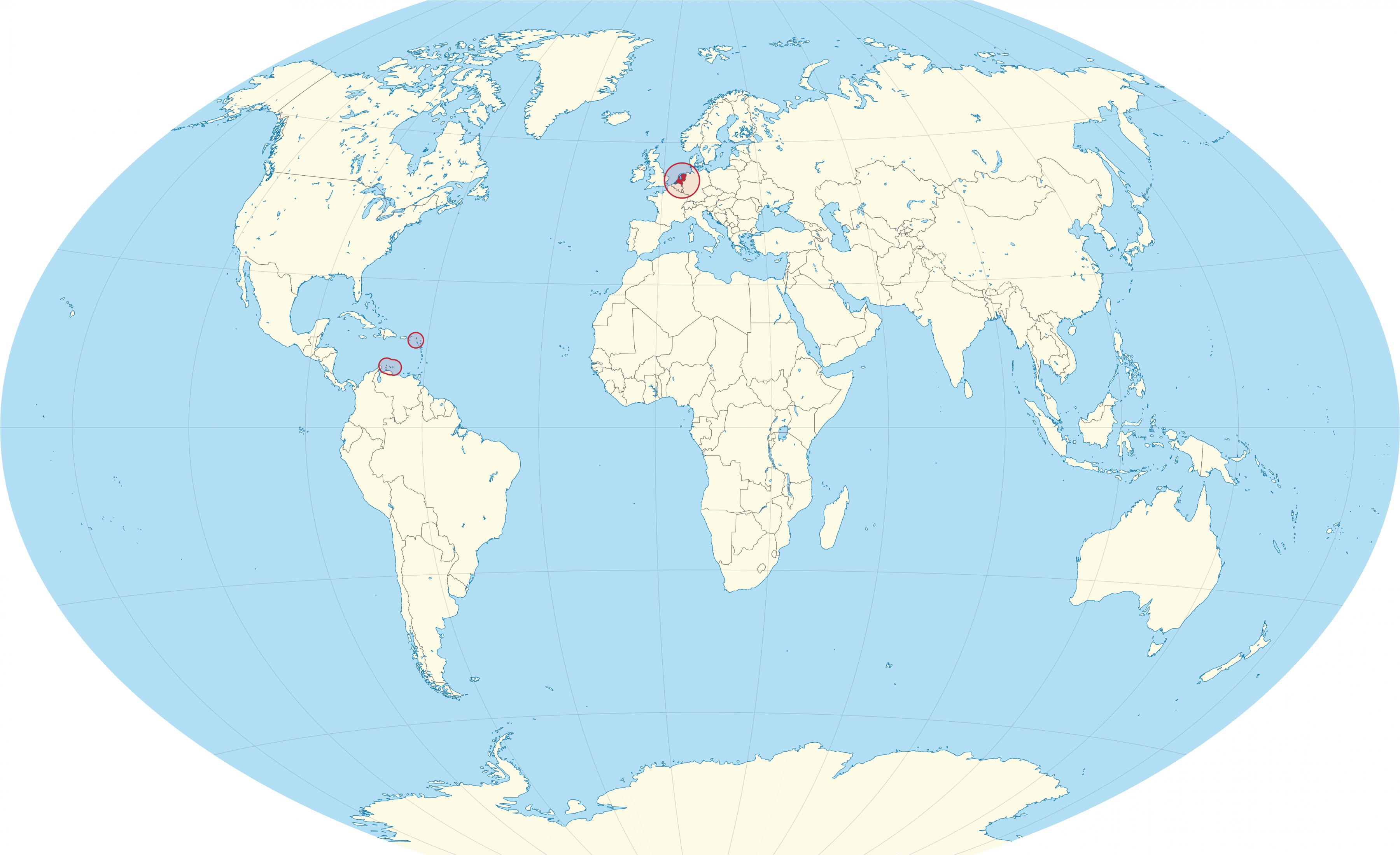 World Map Showing The Netherlands - Domini Hyacintha