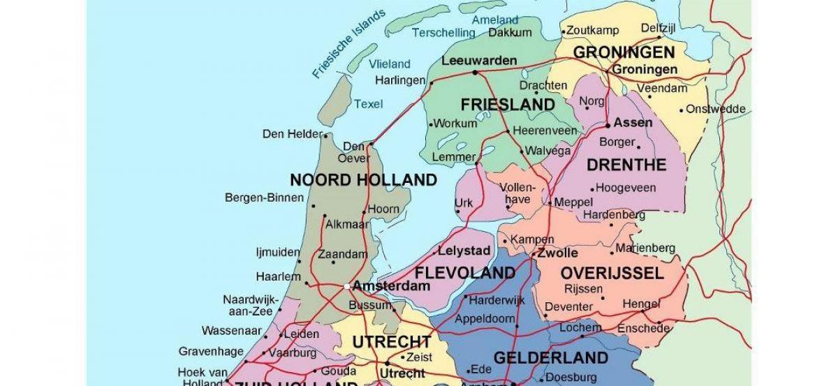 North of Netherlands map