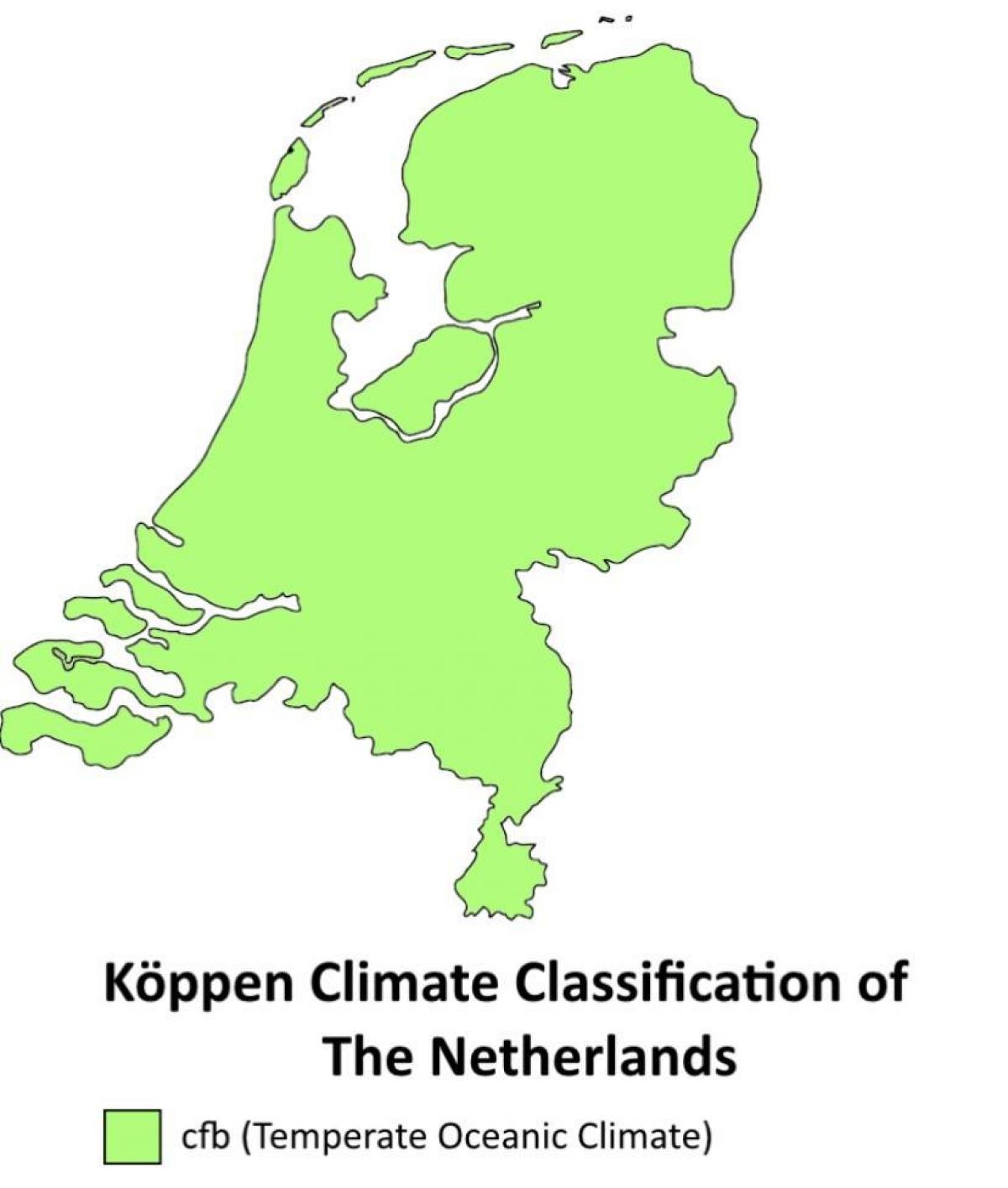 Netherlands temperature map