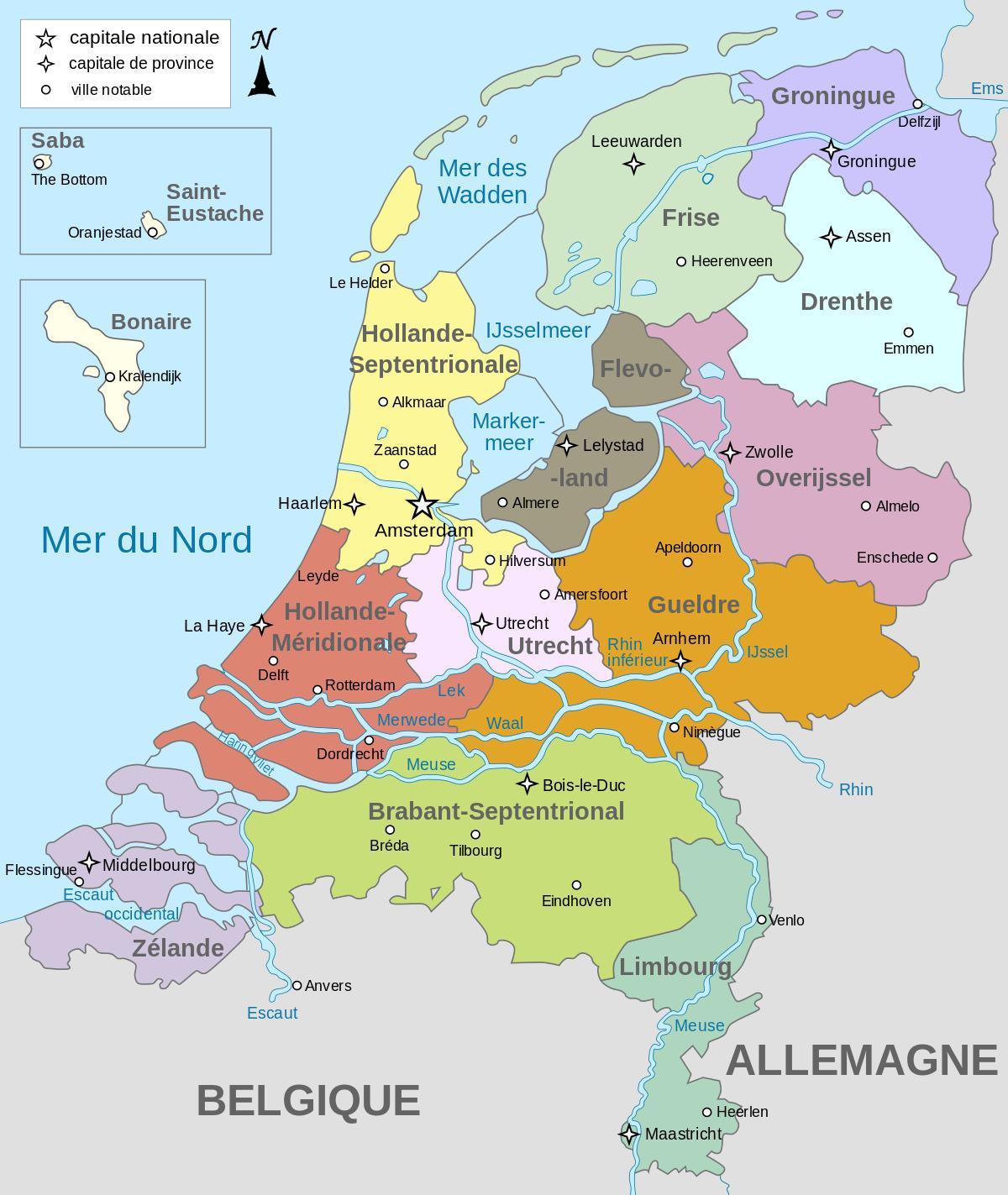 Netherlands areas map