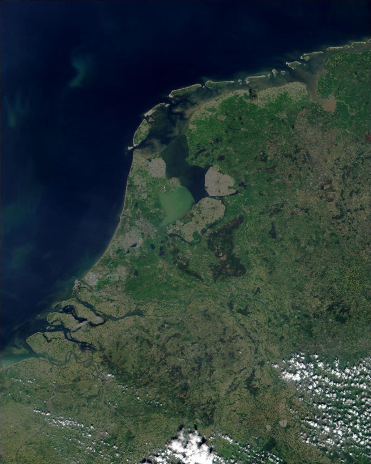 Netherlands sky view map