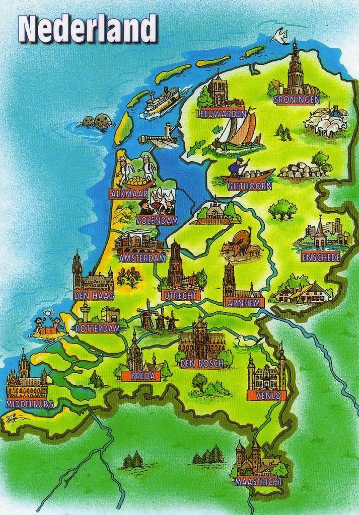 Tourist Map Of Amsterdam Netherlands